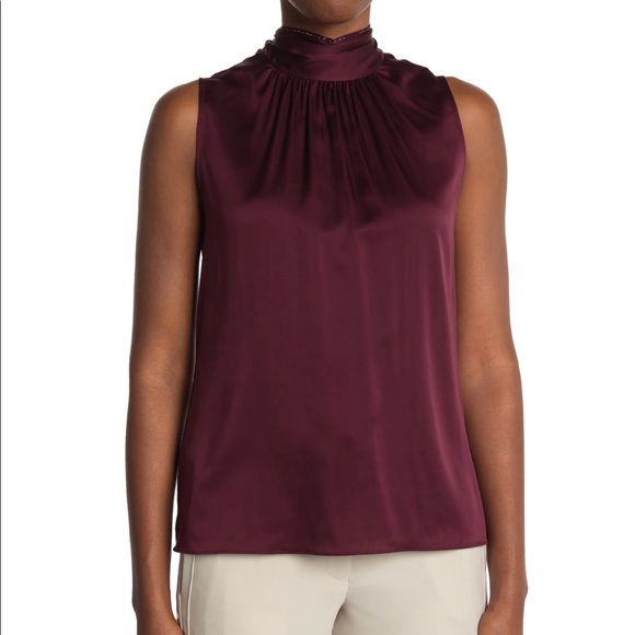 ST. JOHN COLLECTION Georgette Silk Halter Neck Top - Picture 6 of 12